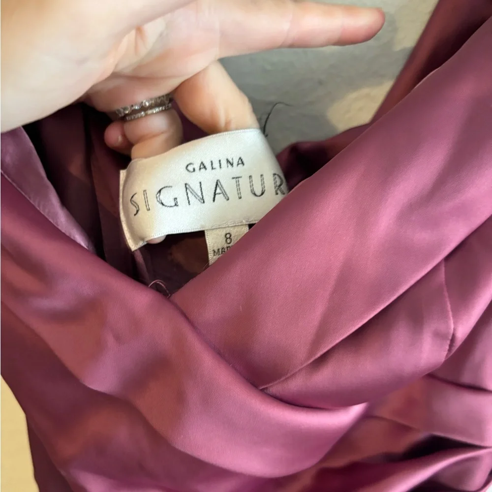 Elegant‎ Strapless Burgundy Evening Gown